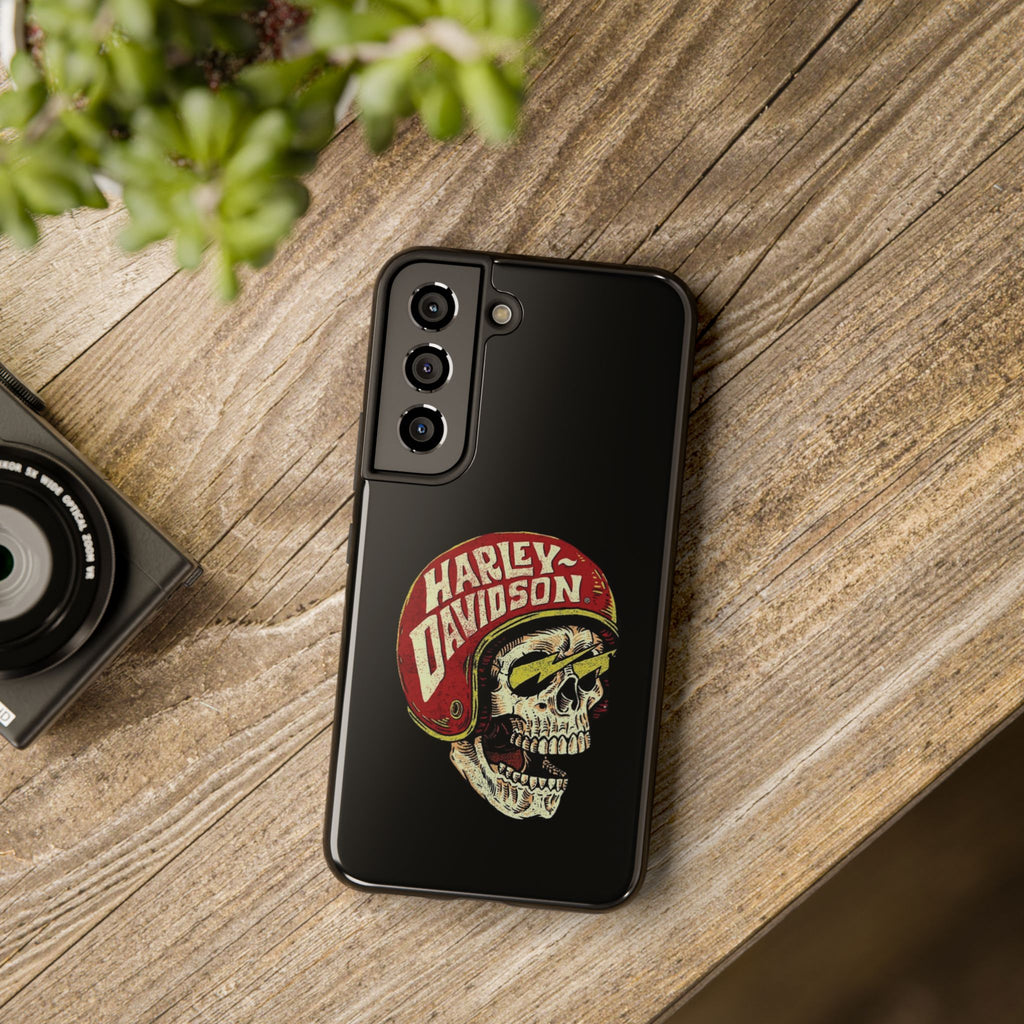 Skull Helmet Tough Phone Case | Vintage Motorcycle Biker Phone Case
