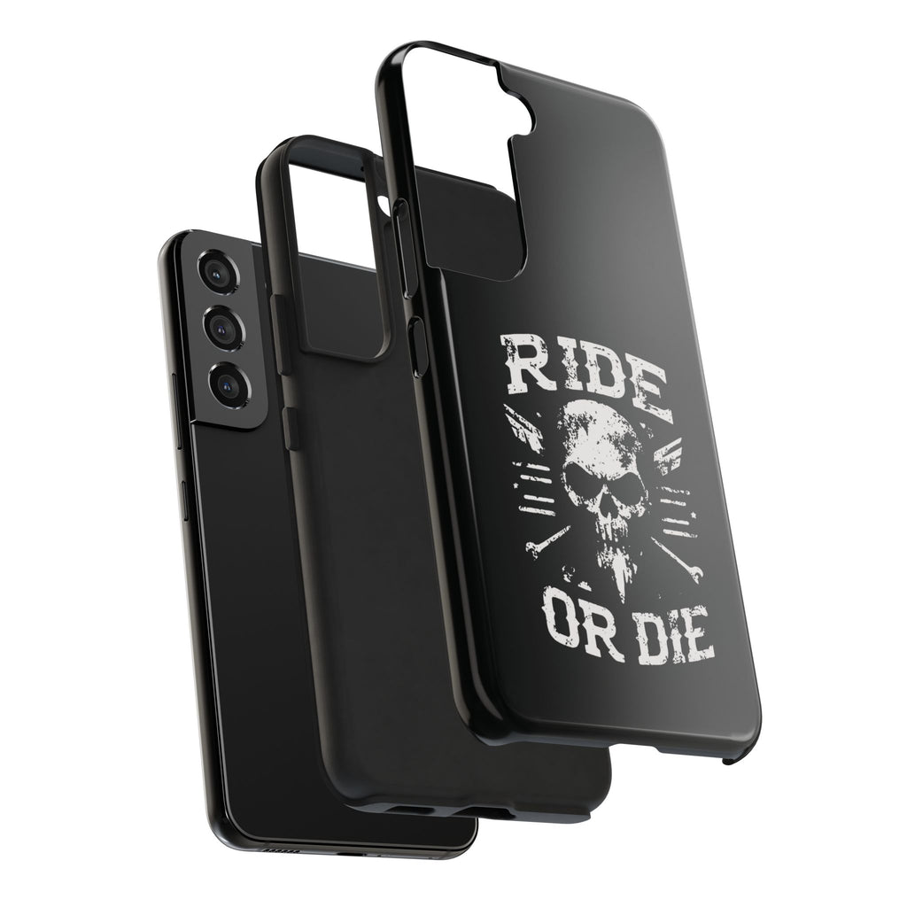 Ride or Die Skull Tough Phone Case | Biker Skull Graphic Phone Case