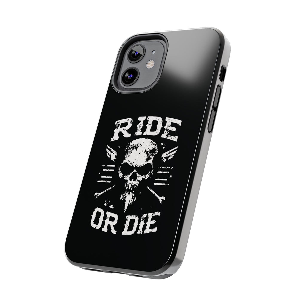 Ride or Die Skull Tough Phone Case | Biker Skull Graphic Phone Case