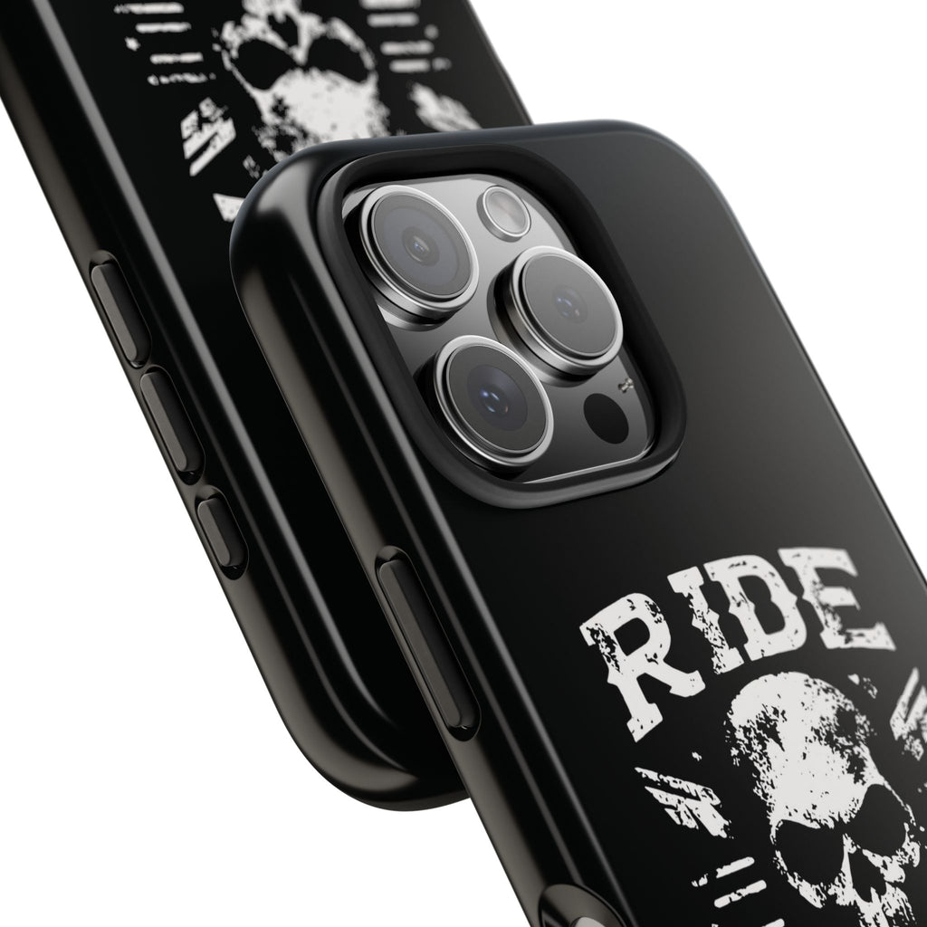 Ride or Die Skull Tough Phone Case | Biker Skull Graphic Phone Case
