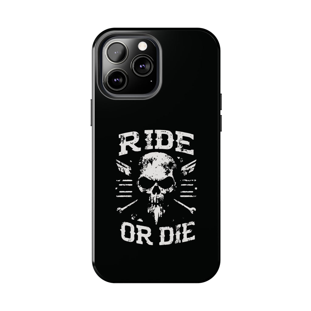 Ride or Die Skull Tough Phone Case | Biker Skull Graphic Phone Case
