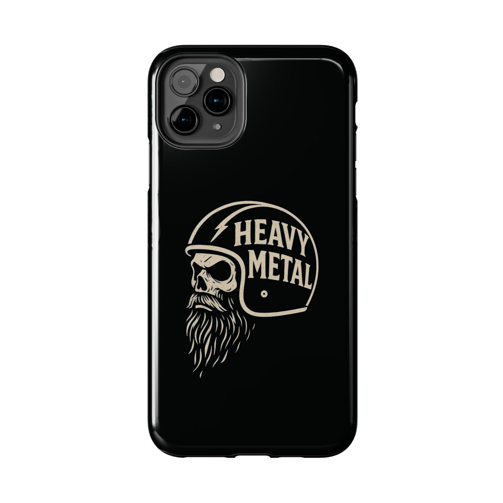 Heavy Metal Skull Tough Phone Case | Biker Helmet Skull Graphic Phone Case
