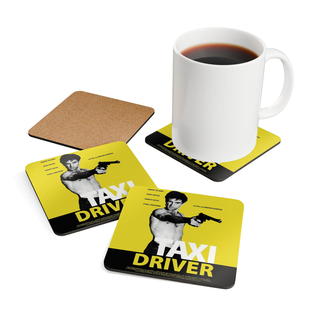 Taxi Driver Classic Movie Corkback Coaster Set | Martin Scorsese Film Tribute (4 Pieces)