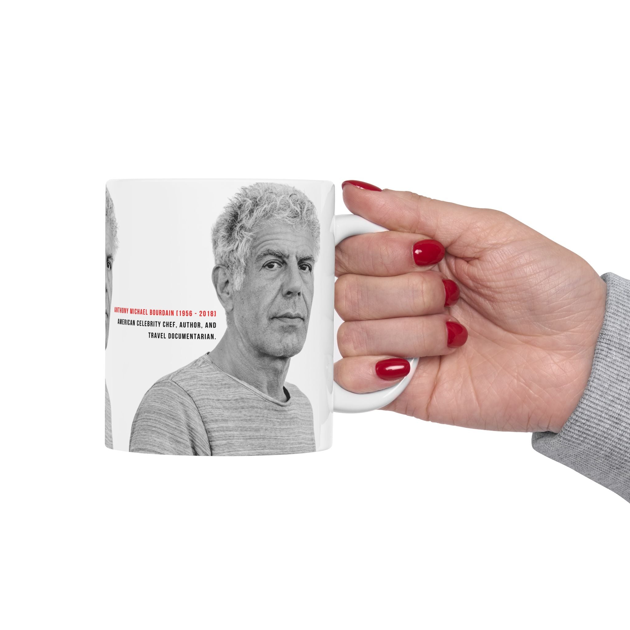 Anthony Bourdain Tribute Mug | Food Lover Coffee Mug | Chef & Travel Fan Gift | 11oz Ceramic Mug