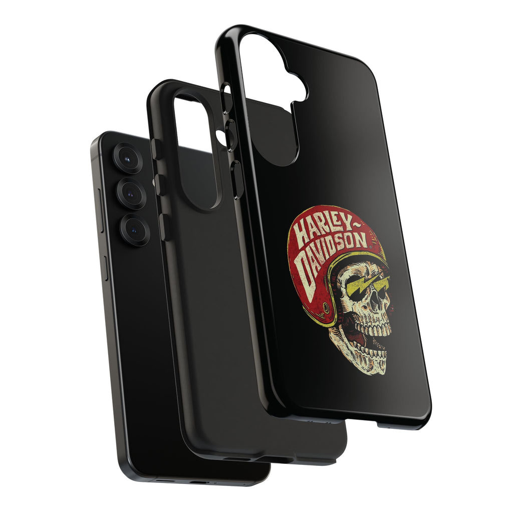 Skull Helmet Tough Phone Case | Vintage Motorcycle Biker Phone Case