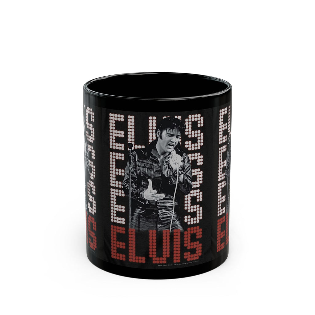 Elvis Presley King of Rock and Roll 11oz Mug | Black Ceramic Coffee Mug