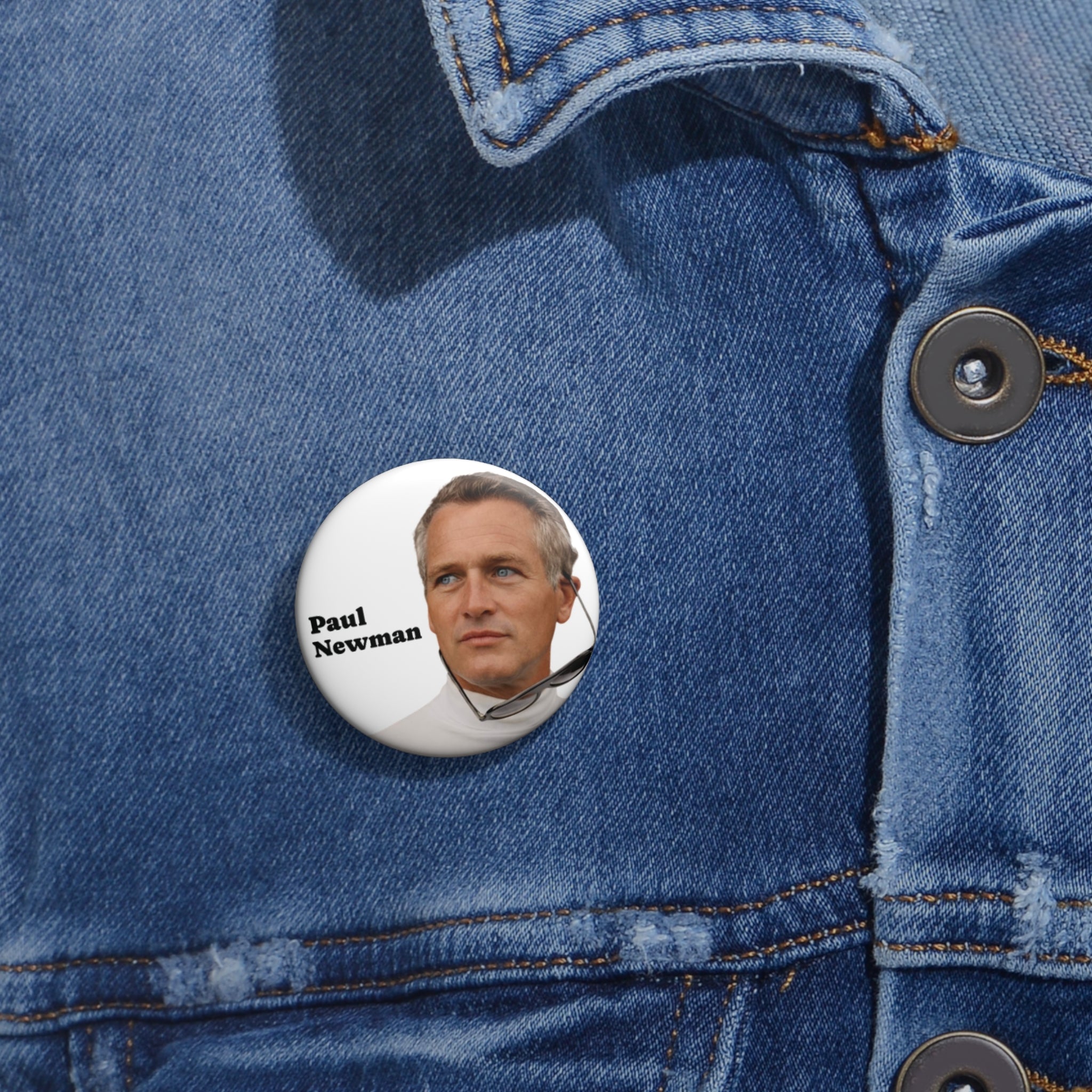 Paul Newman Classic Hollywood Actor Pinback Button (3 Sizes)