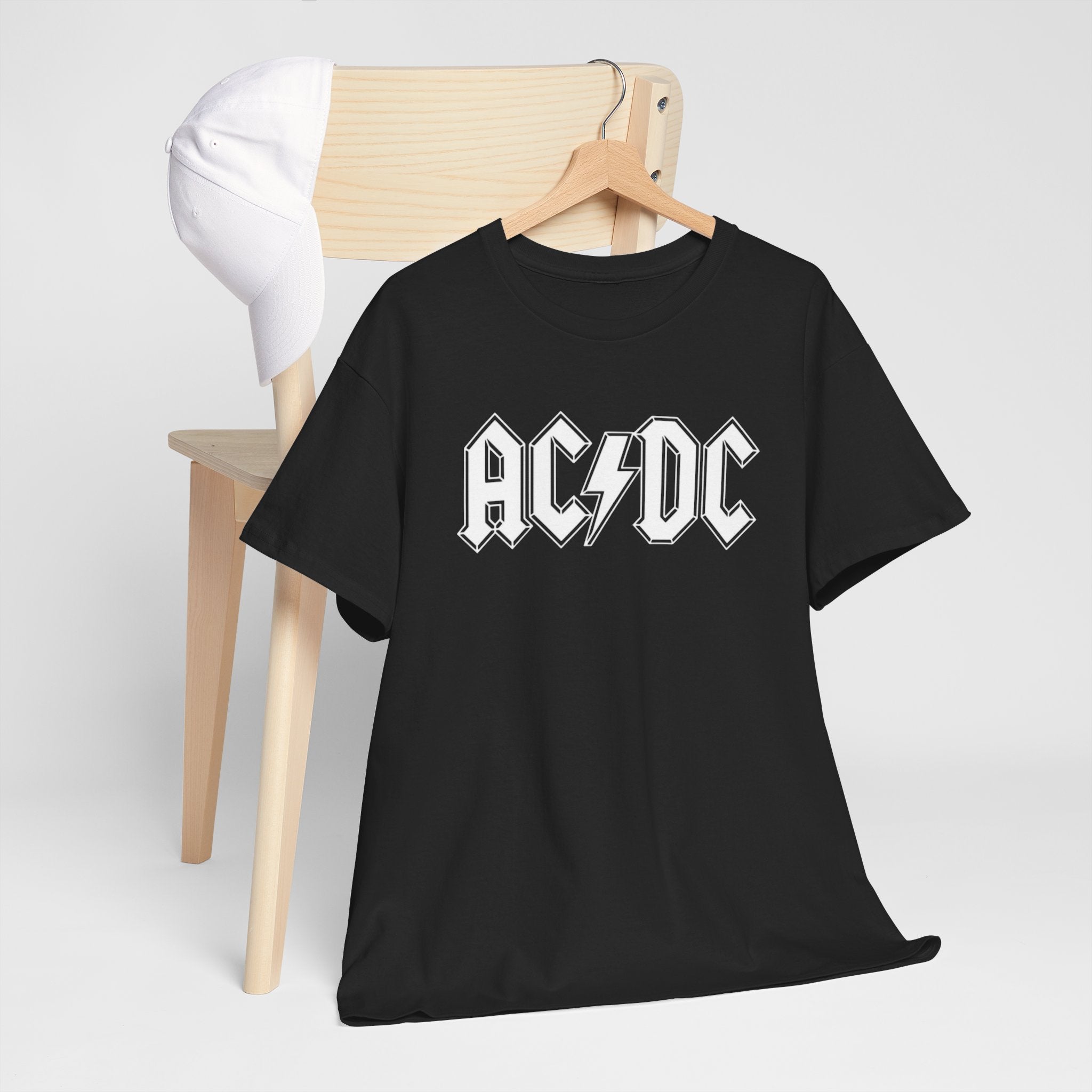 Unisex AC/DC Hard Rock band inspired with a custom batch T-Shirt (4 Colors)