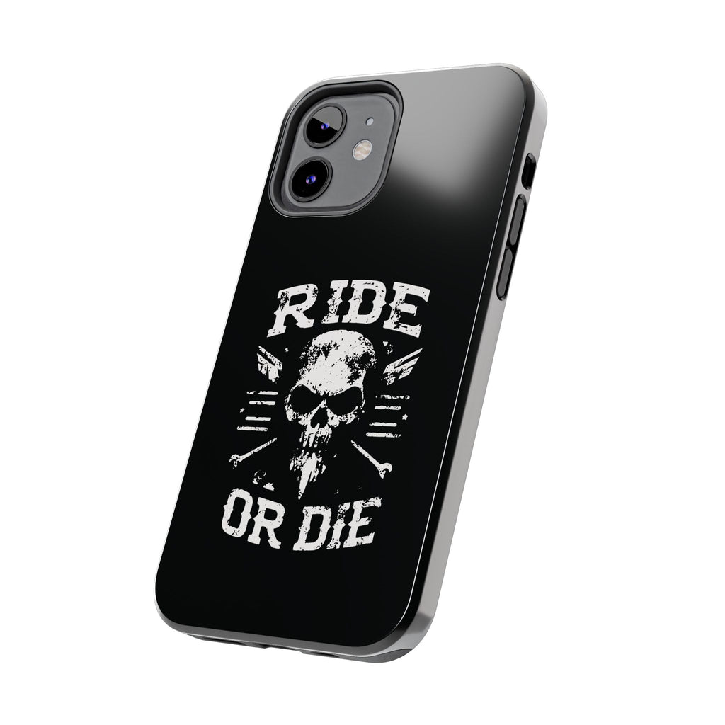 Ride or Die Skull Tough Phone Case | Biker Skull Graphic Phone Case