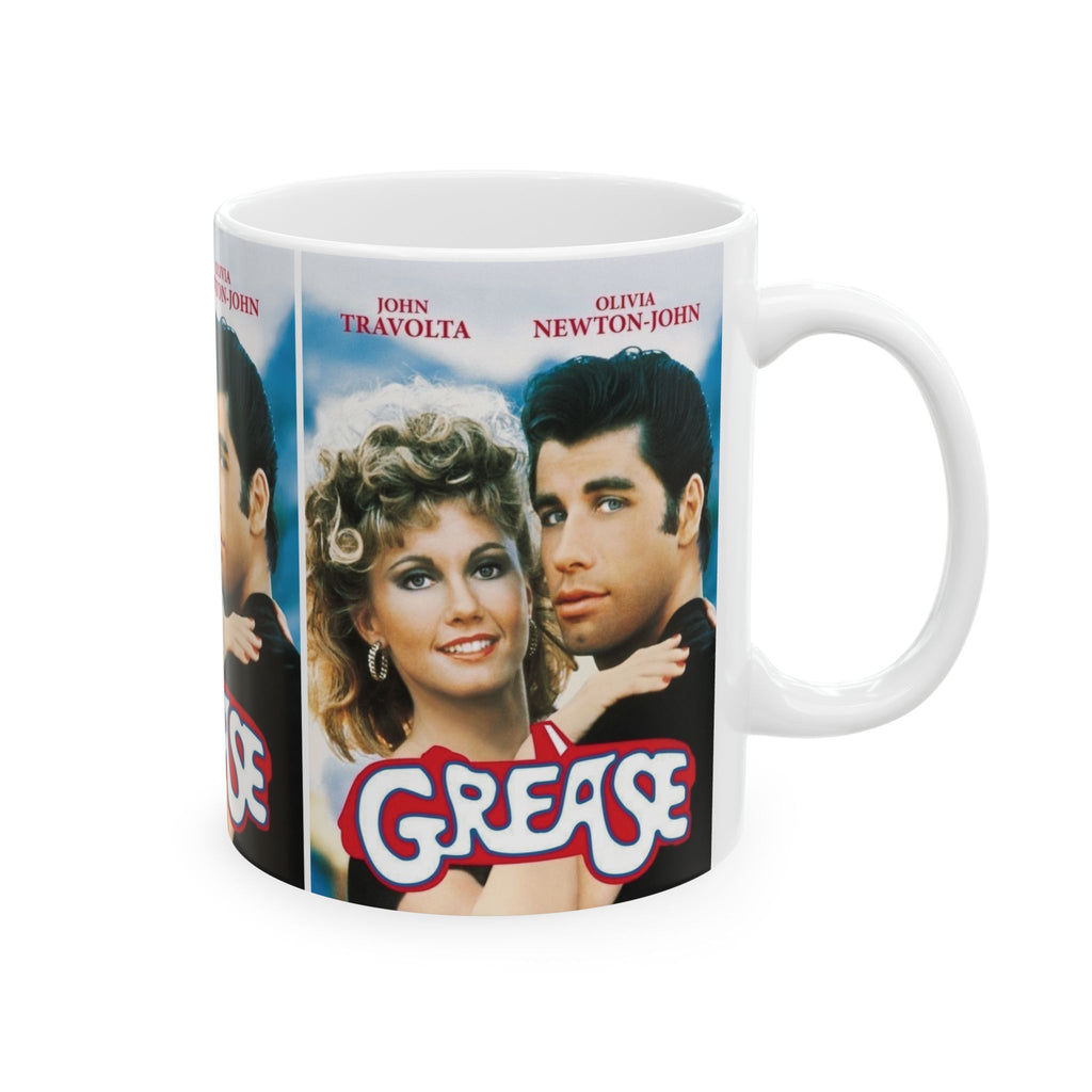 Grease Movie Retro Musical Film Inspired 11oz White Coffee Cup | Danny & Sandy Vintage Mug