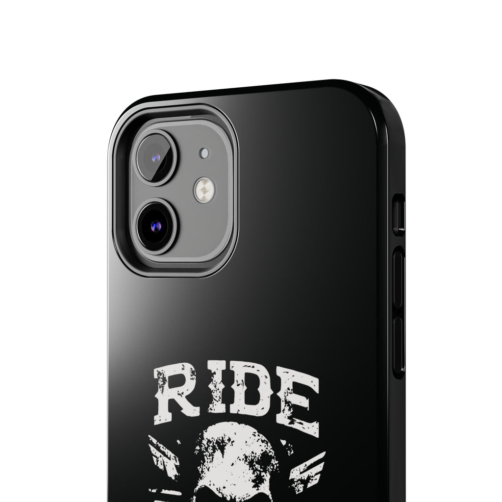 Ride or Die Skull Tough Phone Case | Biker Skull Graphic Phone Case