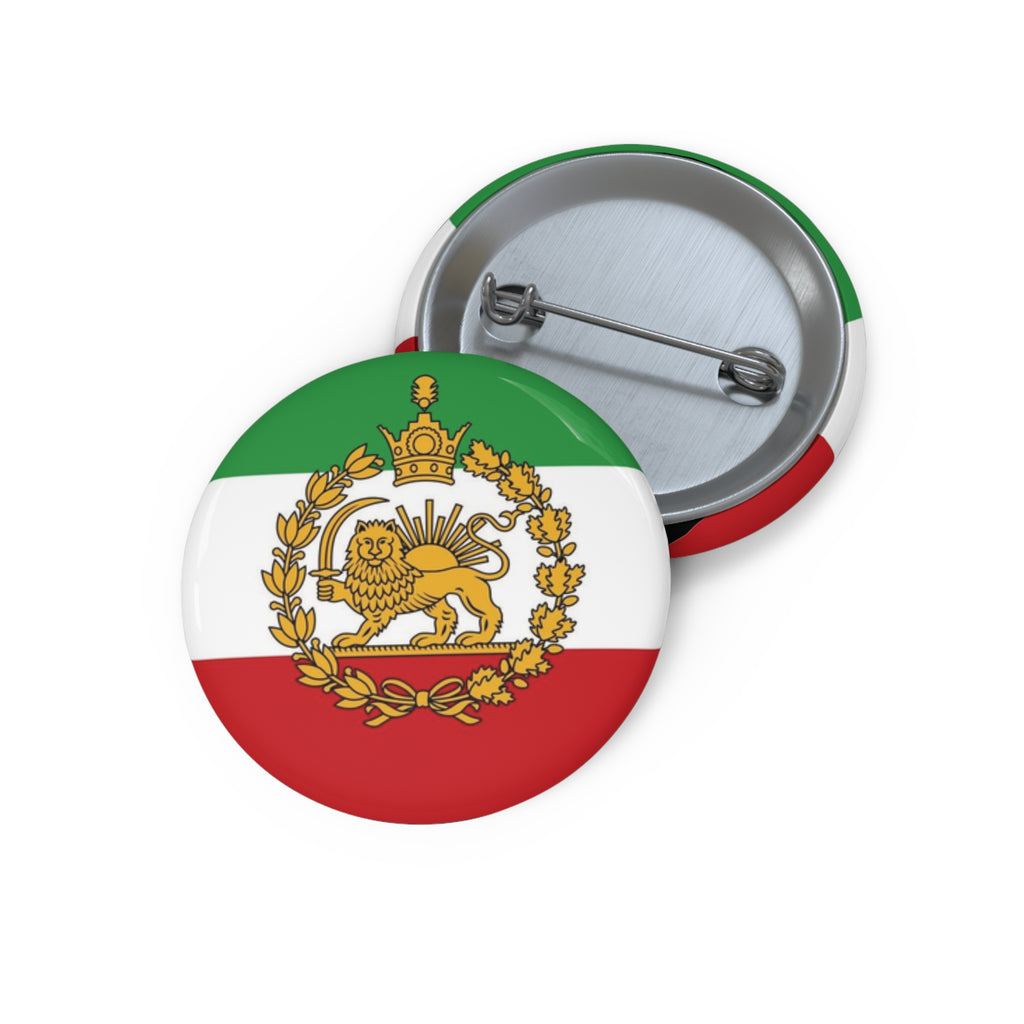 The Iranian LION and SUN Flag | Historic Iran Freedom Flag Badge (3 Sizes)