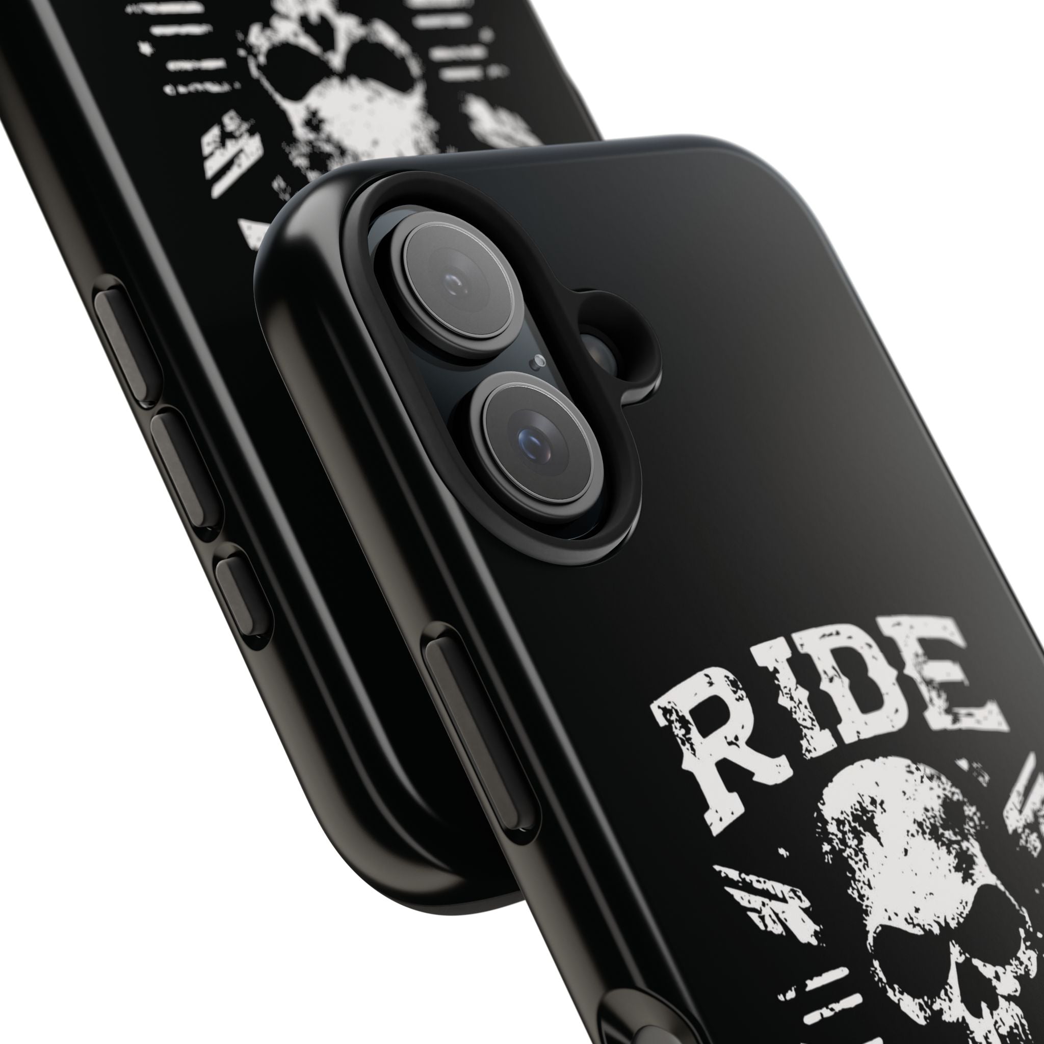 Ride or Die Skull Tough Phone Case | Biker Skull Graphic Phone Case