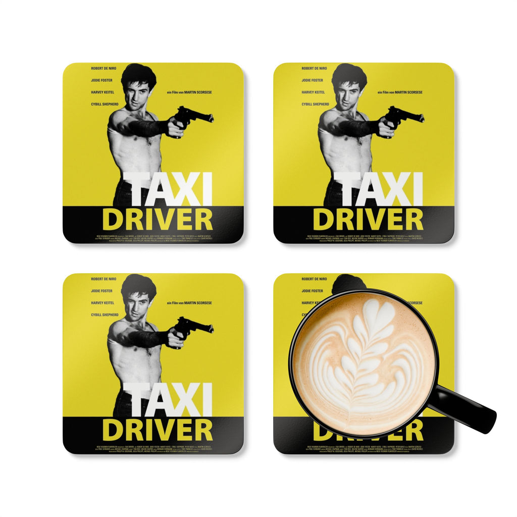 Taxi Driver Classic Movie Corkback Coaster Set | Martin Scorsese Film Tribute (4 Pieces)