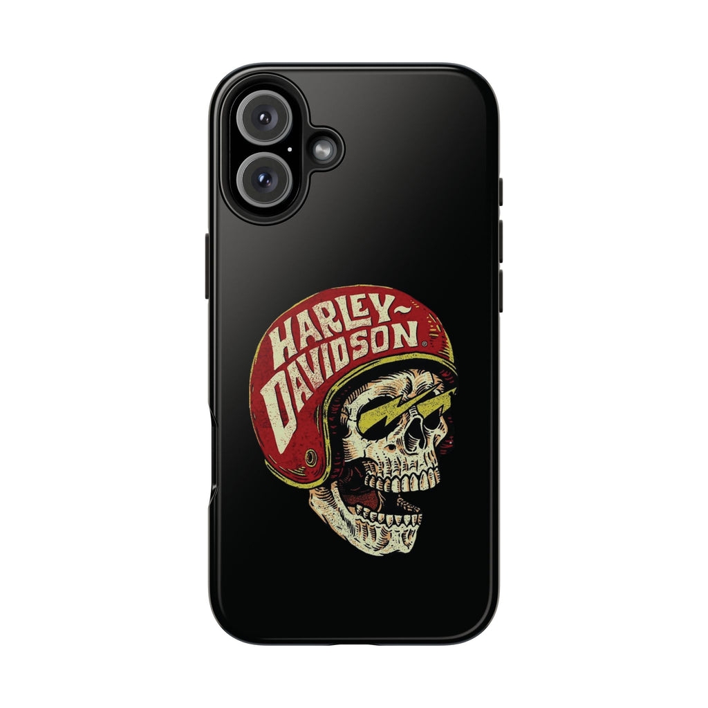 Skull Helmet Tough Phone Case | Vintage Motorcycle Biker Phone Case