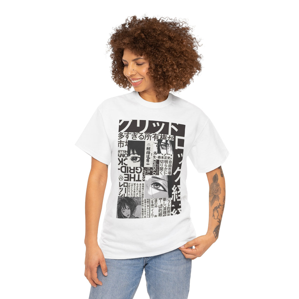 Unisex Japanese Manga Collage T-Shirt Anime Streetwear Graphic Tee (2 Colors)
