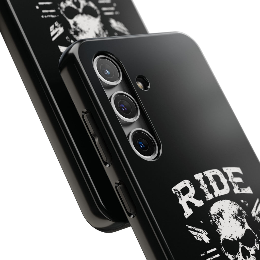 Ride or Die Skull Tough Phone Case | Biker Skull Graphic Phone Case