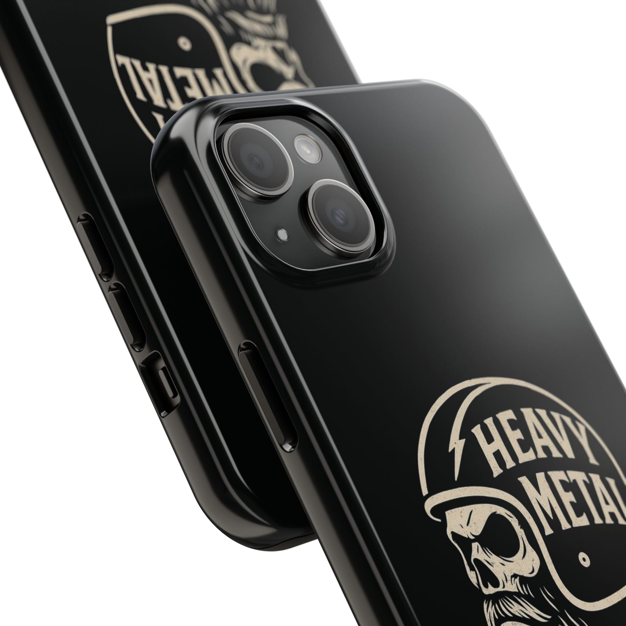 Heavy Metal Skull Tough Phone Case | Biker Helmet Skull Graphic Phone Case