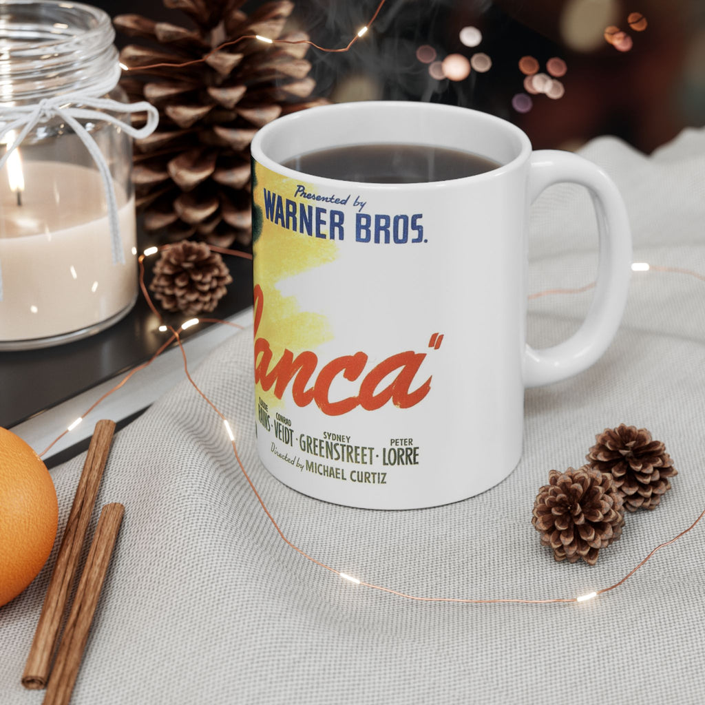 Casablanca Movie 11 oz Coffee Mug | Humphrey Bogart Ingrid Bergman Inspired Retro Hollywood