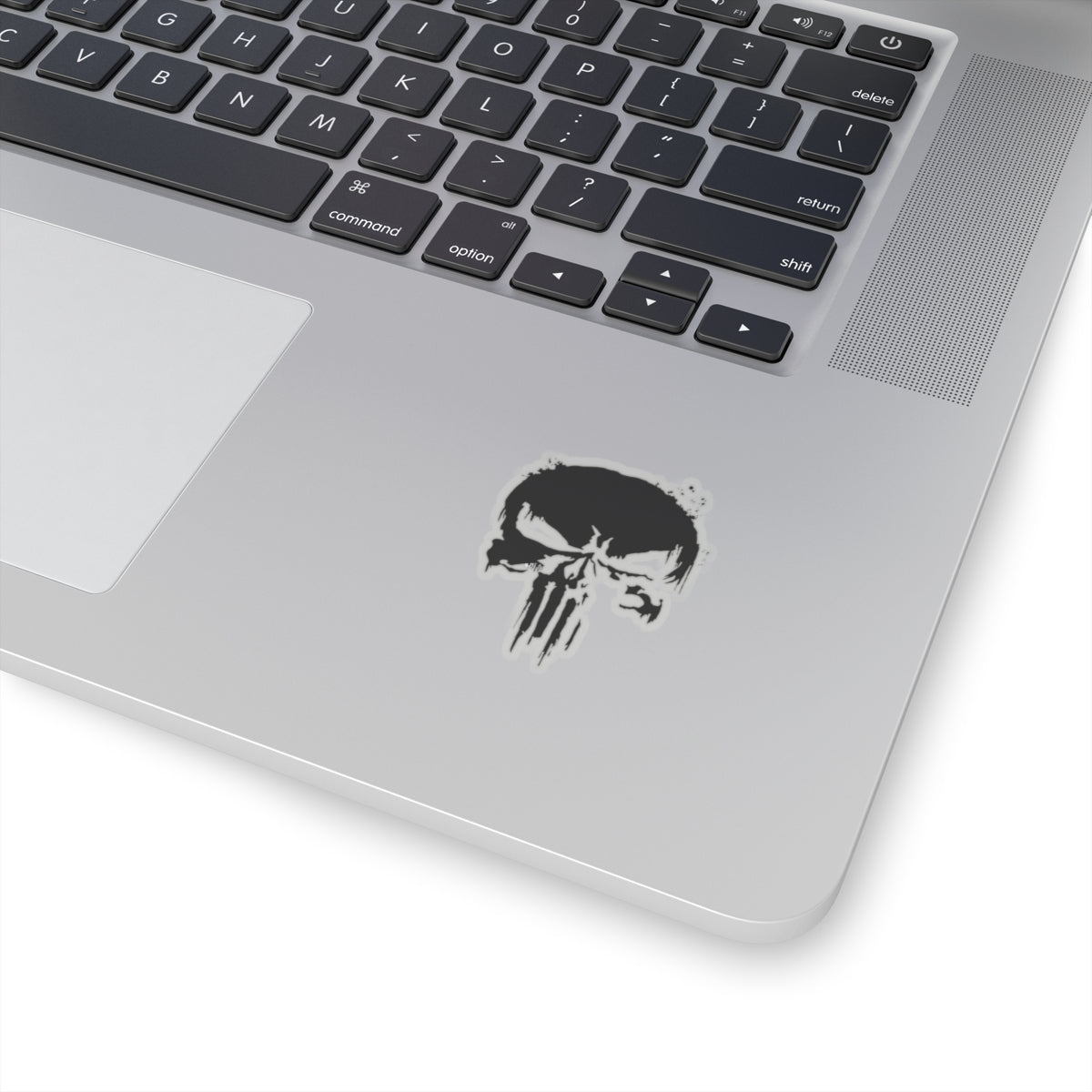 Punisher Skull Comic Style Stickers in Black and White (4 Sizes)