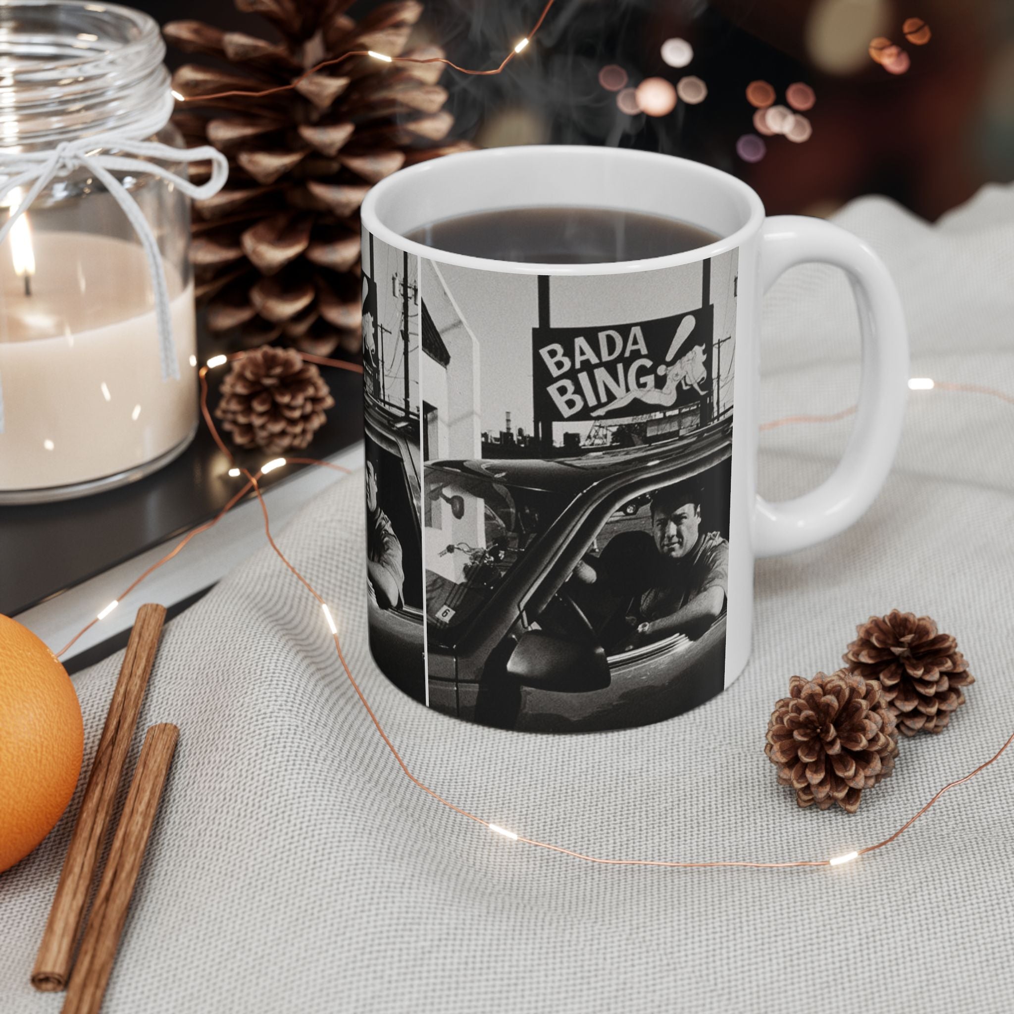 Tony Soprano Bada Bing Mug 11oz Ceramic Coffee Mug | The Sopranos Inspired Coffee Cup Gift for Crime Drama Fans