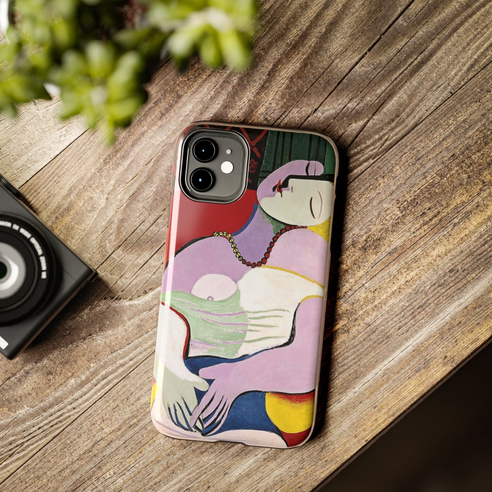 Picasso-Inspired Abstract Woman Tough Phone Case | Cubist Sleeping Woman Art Phone Case