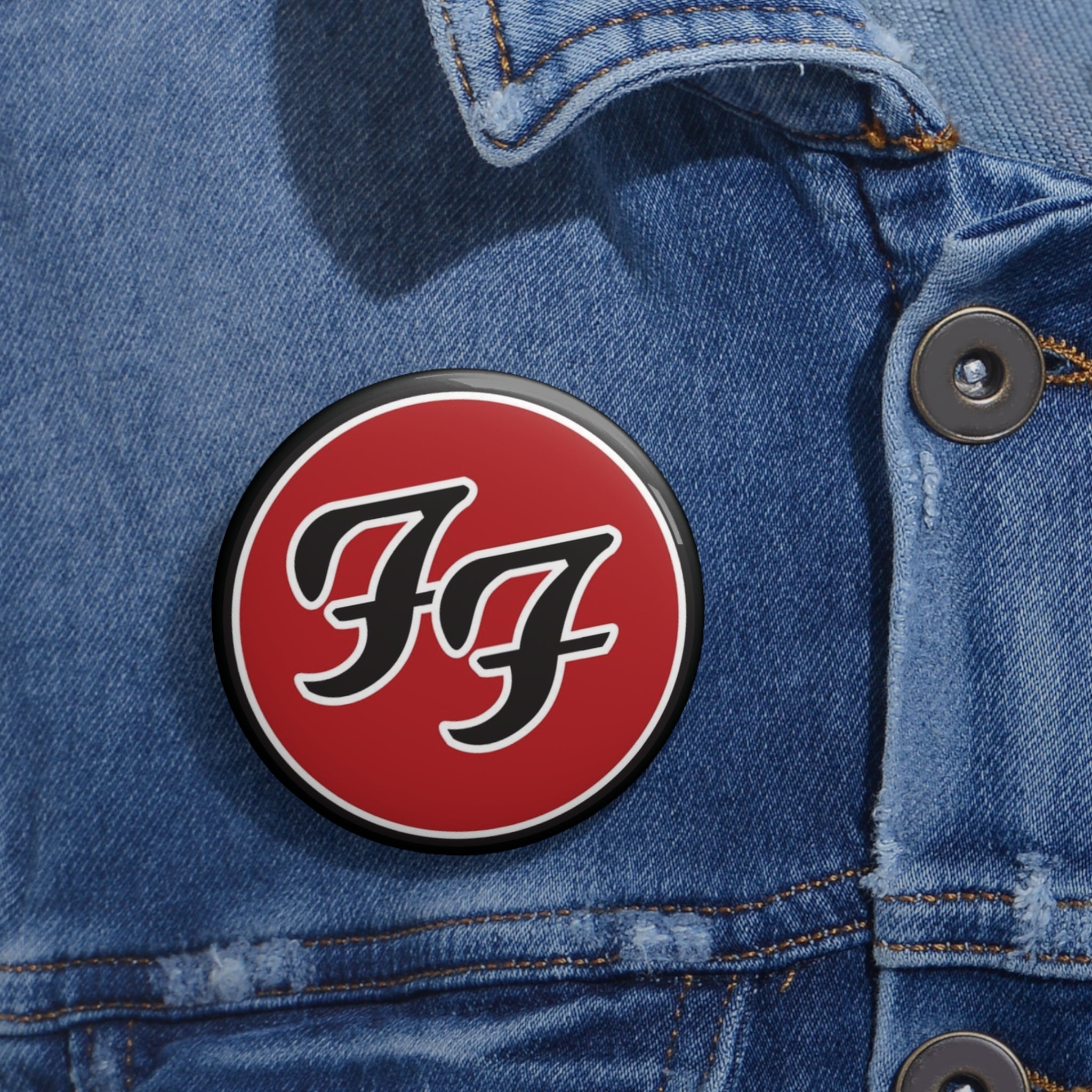 Foo Fighters American Rock Band Custom Pin Back Button (3 Sizes)