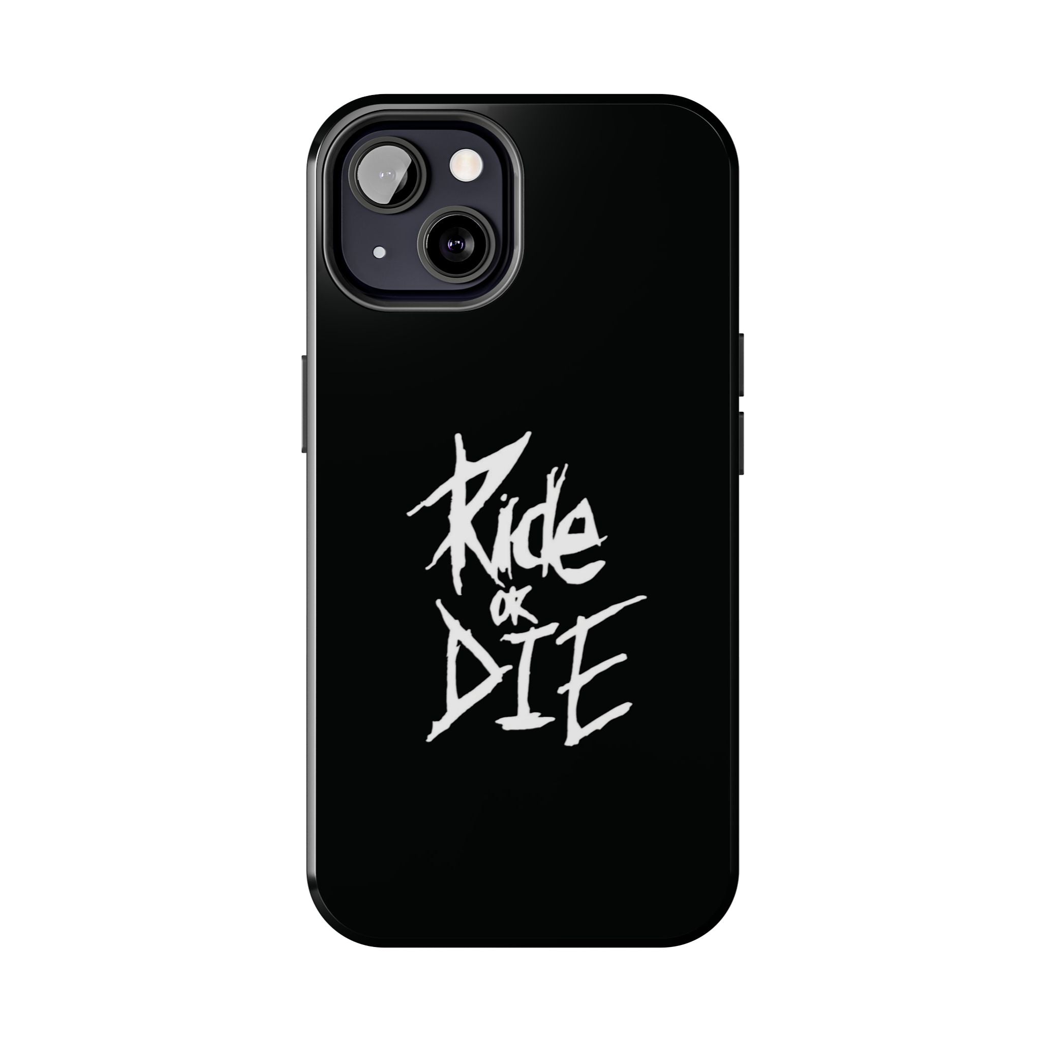 Ride or Die Skull Tough Phone Case | Edgy Script Biker Style Phone Case