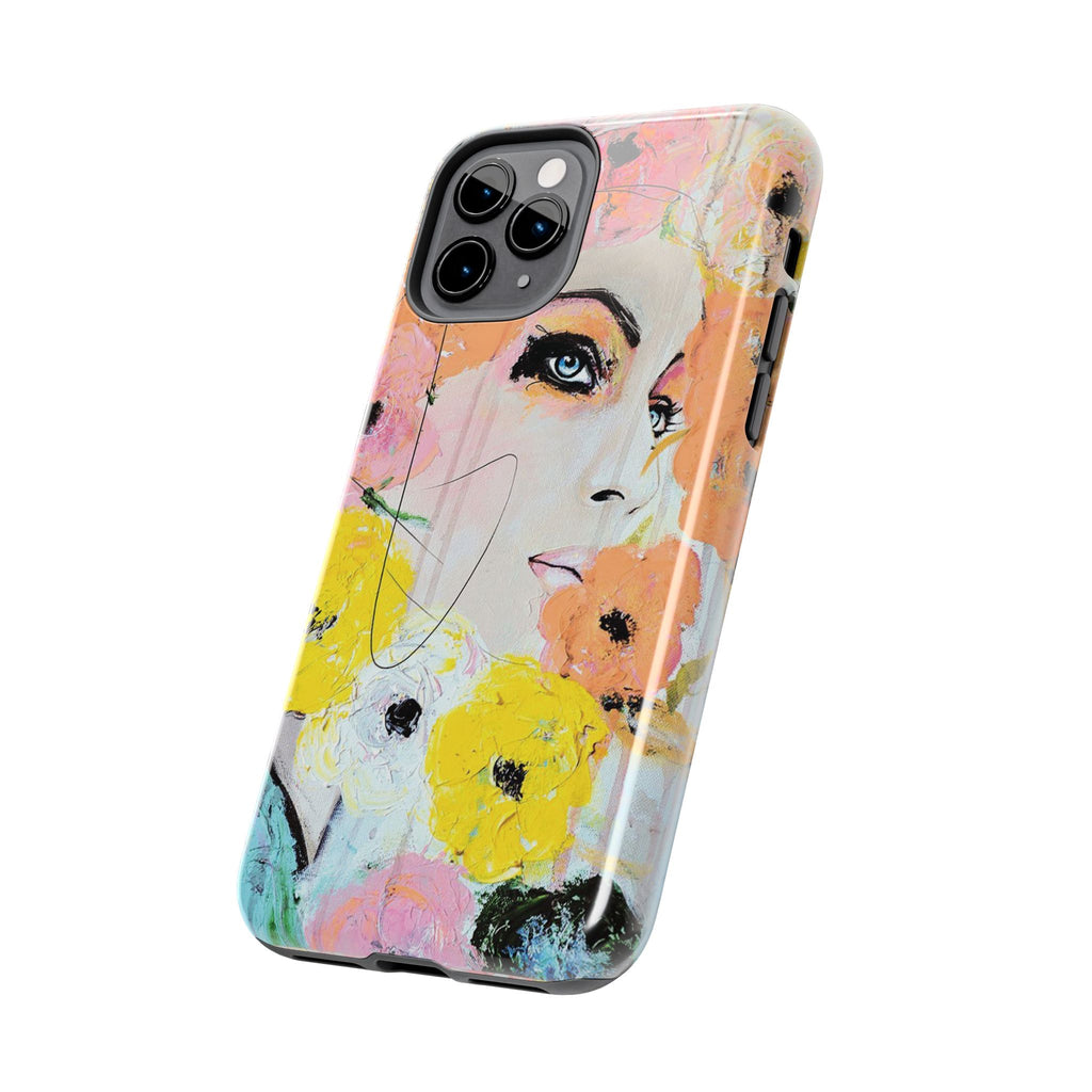 Vogue Inspired Floral Portrait Tough Phone Case | Feminine Fashion Art Phone Case