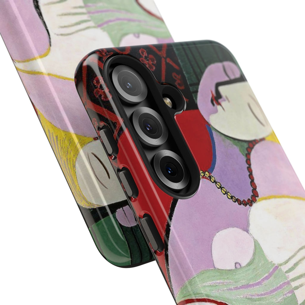 Picasso-Inspired Abstract Woman Tough Phone Case | Cubist Sleeping Woman Art Phone Case