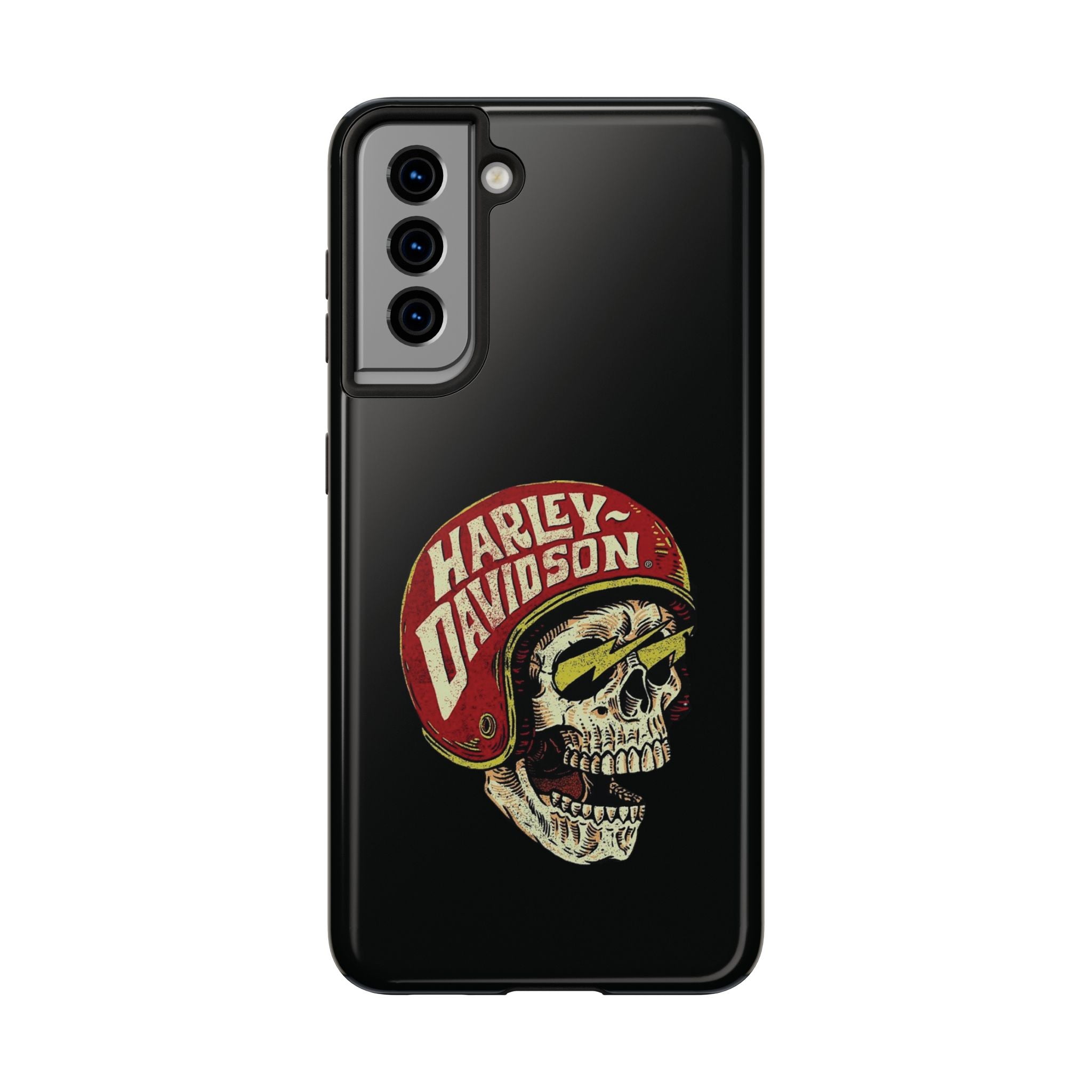 Skull Helmet Tough Phone Case | Vintage Motorcycle Biker Phone Case