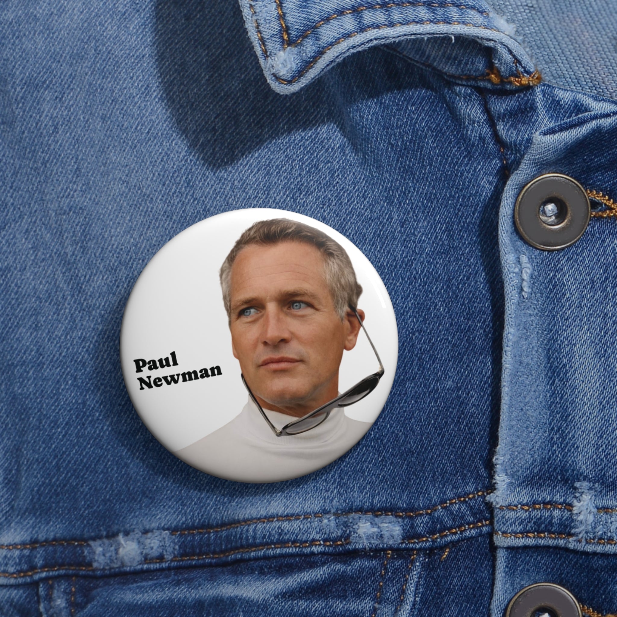 Paul Newman Classic Hollywood Actor Pinback Button (3 Sizes)
