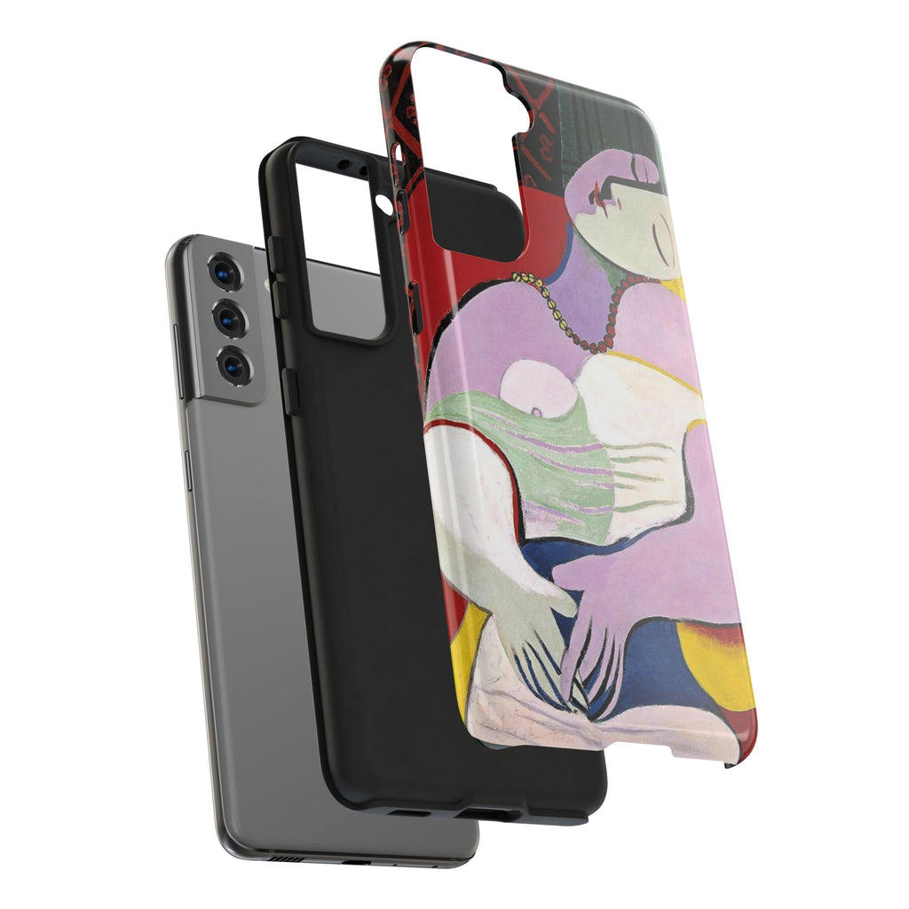 Picasso-Inspired Abstract Woman Tough Phone Case | Cubist Sleeping Woman Art Phone Case