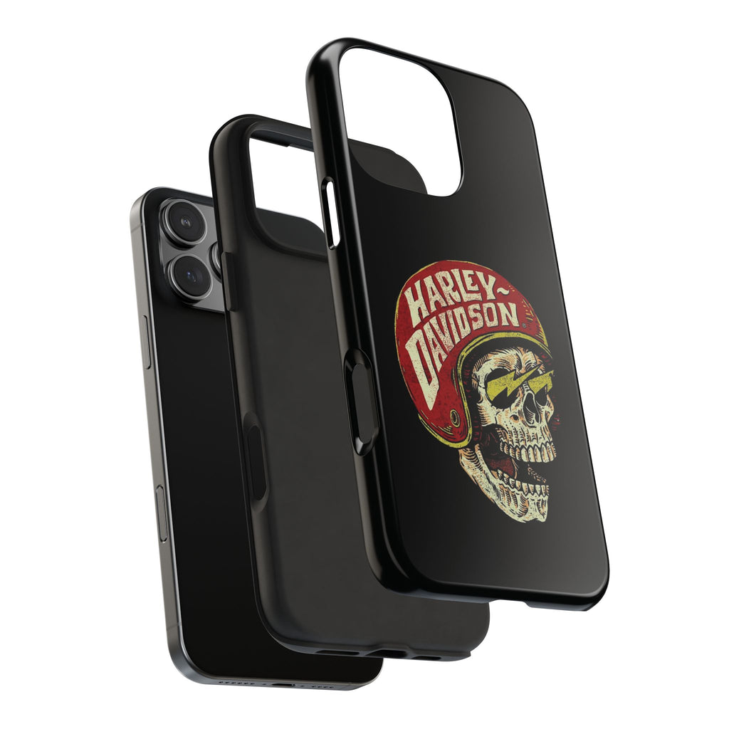 Skull Helmet Tough Phone Case | Vintage Motorcycle Biker Phone Case