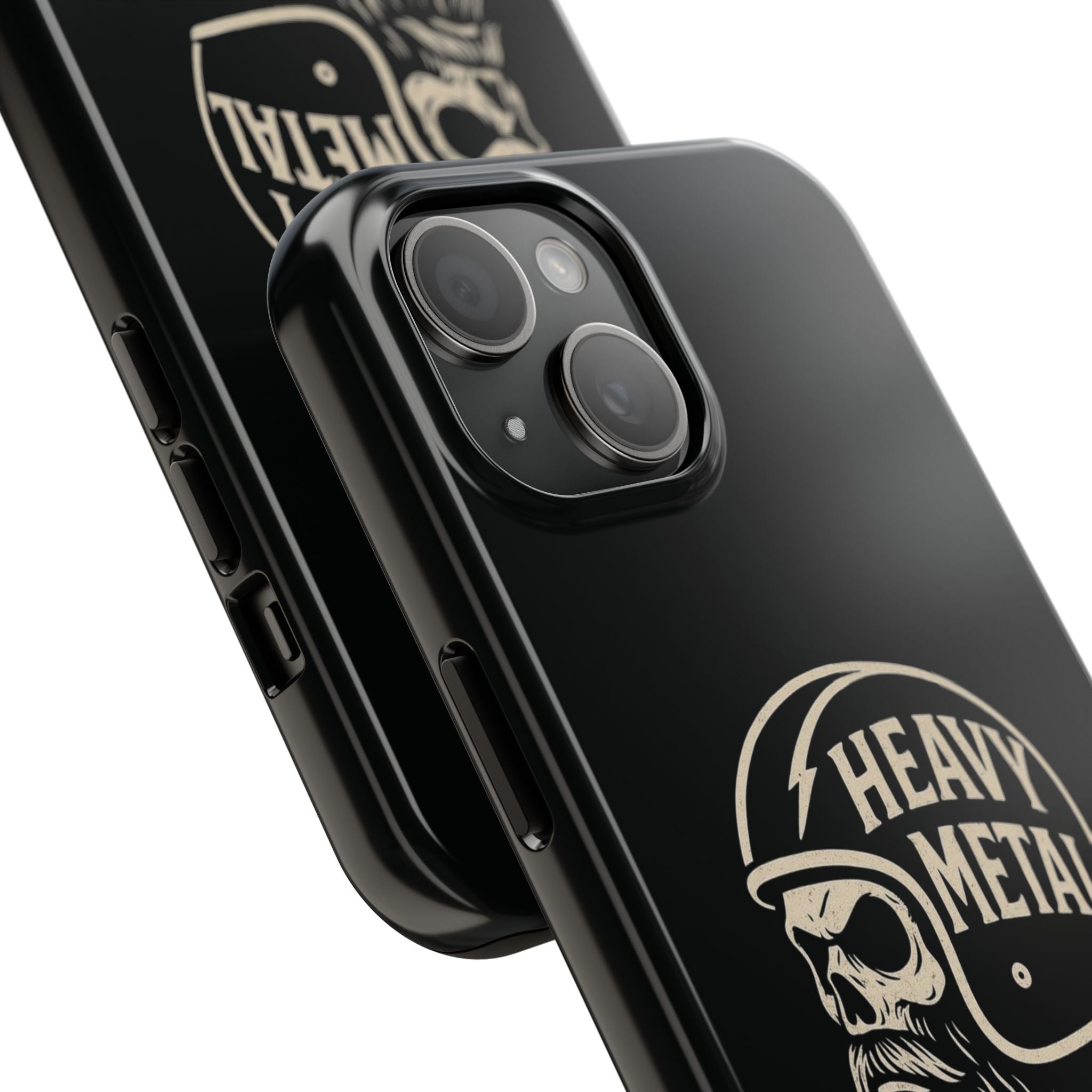 Heavy Metal Skull Tough Phone Case | Biker Helmet Skull Graphic Phone Case