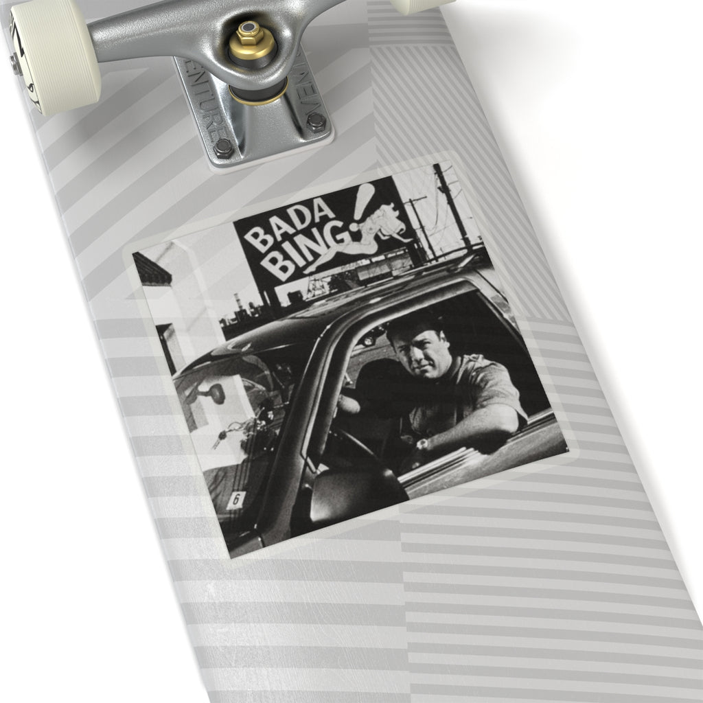 Tony Soprano Bada Bing Custom Sticker with Tony in Black and White (4 Sizes)