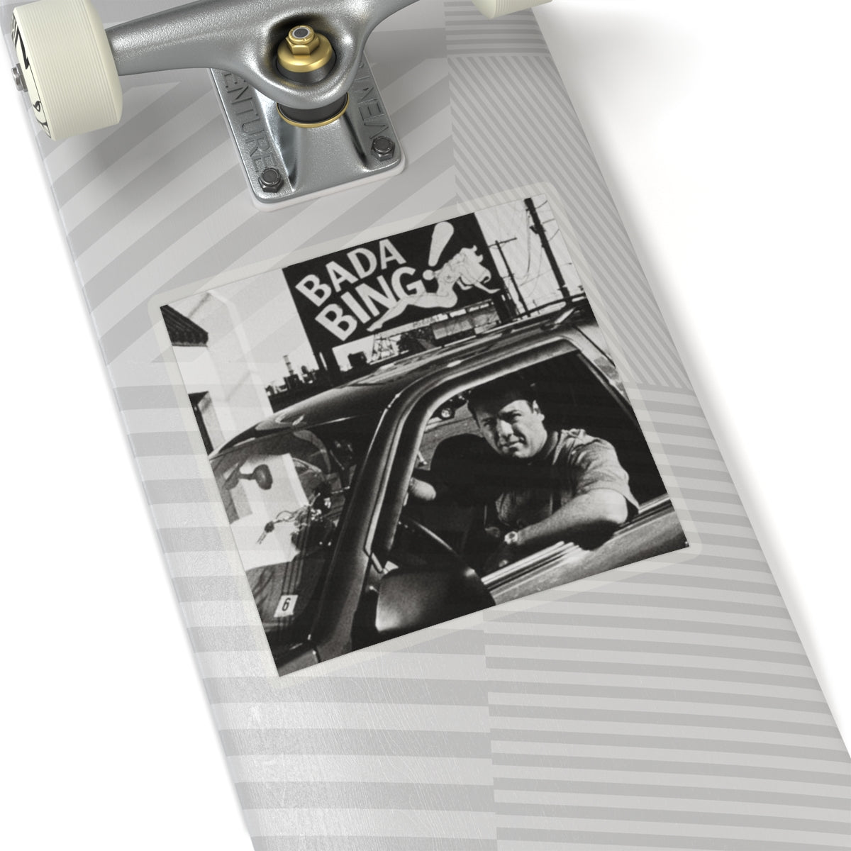 Tony Soprano Bada Bing Custom Sticker with Tony in Black and White (4 Sizes)