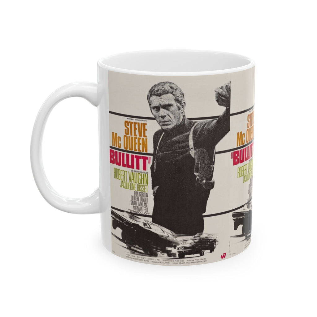 Steve McQueen iconic Bullitt movie 11oz Coffee Mug | Action Movie Gift Retro Cinema Mug
