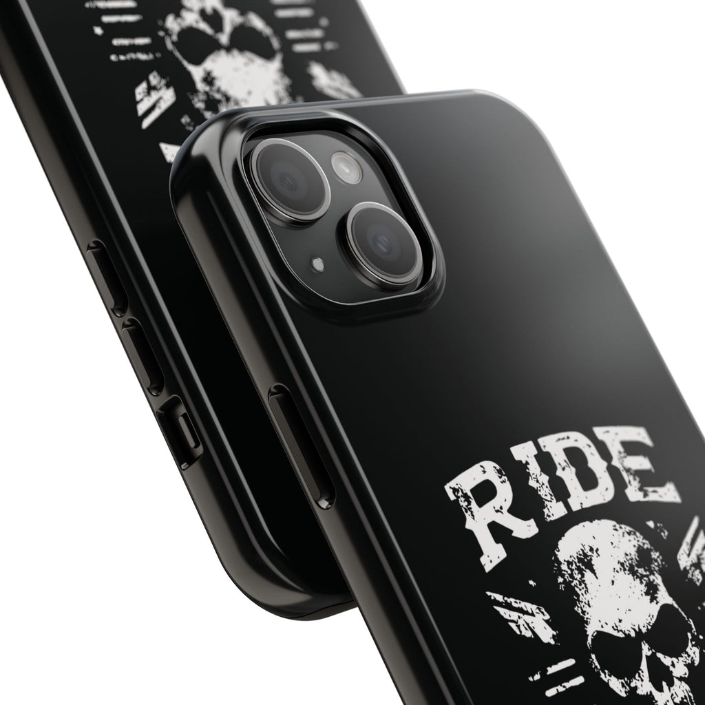 Ride or Die Skull Tough Phone Case | Biker Skull Graphic Phone Case