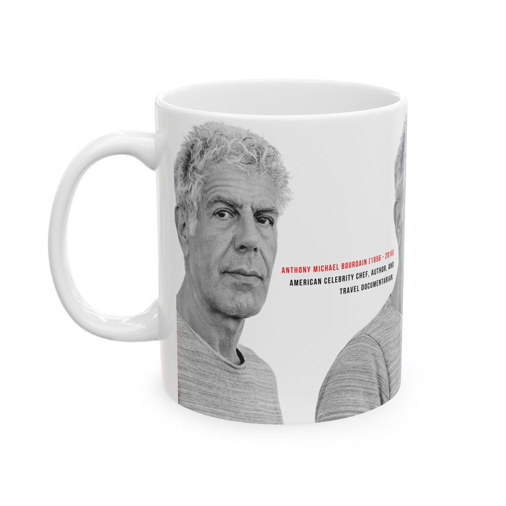 Anthony Bourdain Tribute Mug | Food Lover Coffee Mug | Chef & Travel Fan Gift | 11oz Ceramic Mug