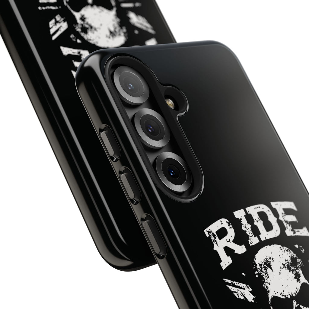 Ride or Die Skull Tough Phone Case | Biker Skull Graphic Phone Case