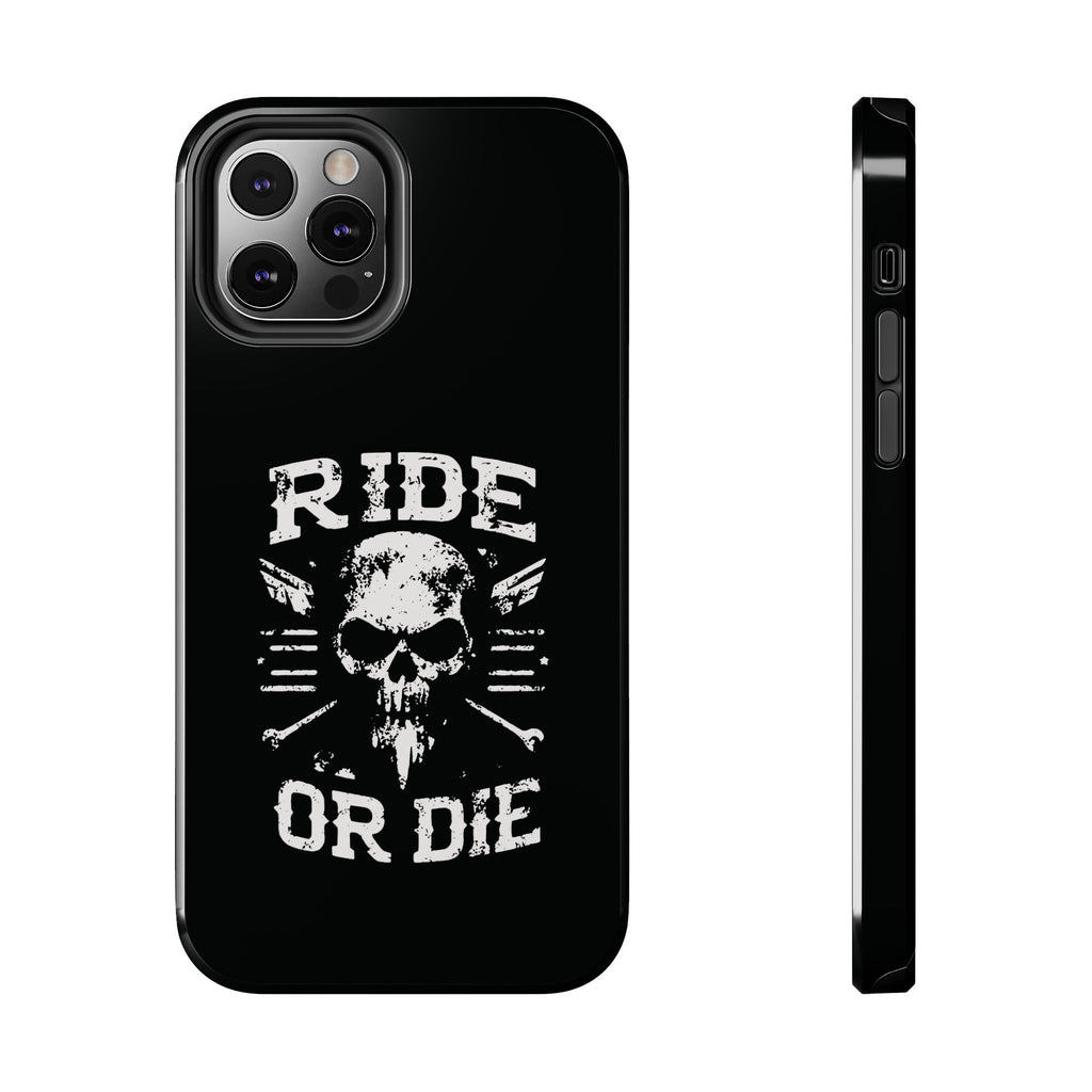 Ride or Die Skull Tough Phone Case | Biker Skull Graphic Phone Case