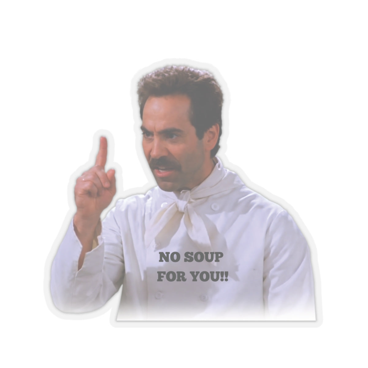 Seinfeld Soup N*zi No Soup For You Sticker | Funny Laptop Sticker (4 Sizes)