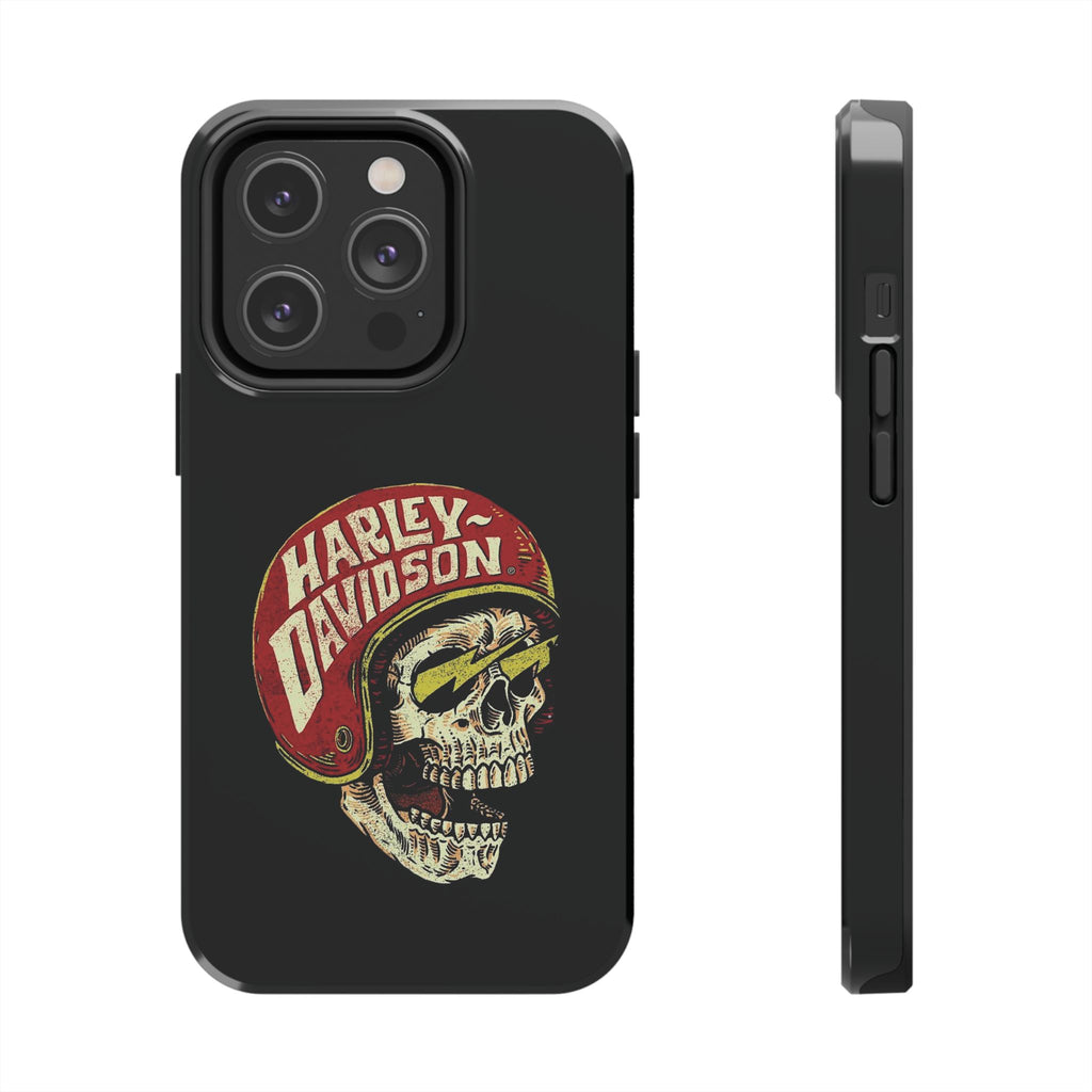 Skull Helmet Tough Phone Case | Vintage Motorcycle Biker Phone Case