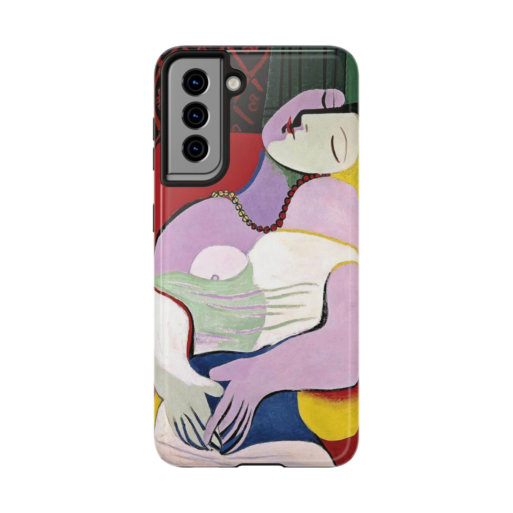 Picasso-Inspired Abstract Woman Tough Phone Case | Cubist Sleeping Woman Art Phone Case