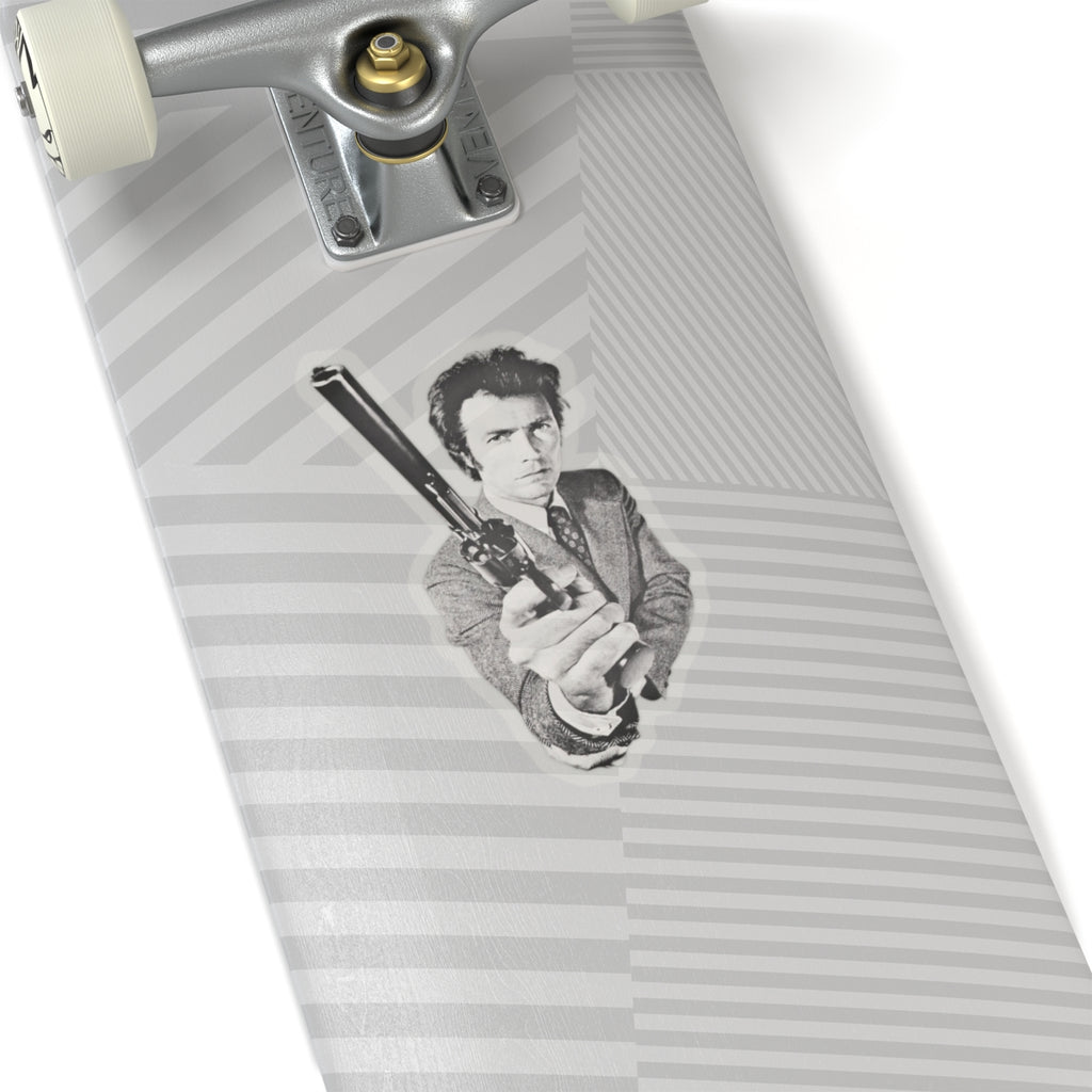 Clint Eastwood Dirty Harry Custom Sticker With Harry holding his 44 Magnum (4 Sizes)