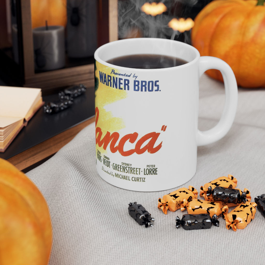 Casablanca Movie 11 oz Coffee Mug | Humphrey Bogart Ingrid Bergman Inspired Retro Hollywood