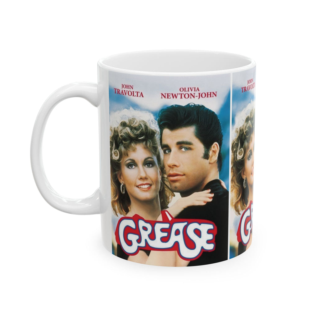 Grease Movie Retro Musical Film Inspired 11oz White Coffee Cup | Danny & Sandy Vintage Mug