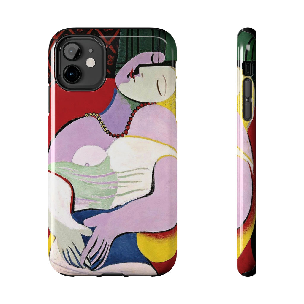 Picasso-Inspired Abstract Woman Tough Phone Case | Cubist Sleeping Woman Art Phone Case