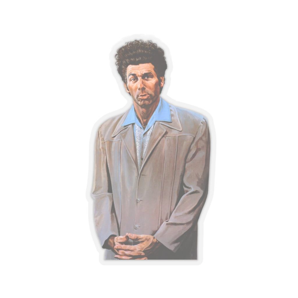 Cosmo Kramer Seinfeld Beloved Character Stickers with his Portrait Artwork (4 Sizes)